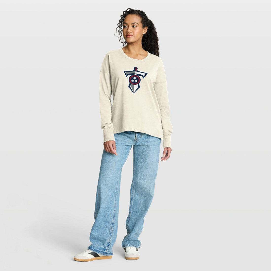 Tennessee Titans Women's Dove Legacy Long Sleeve T-Shirt - Cream outlet