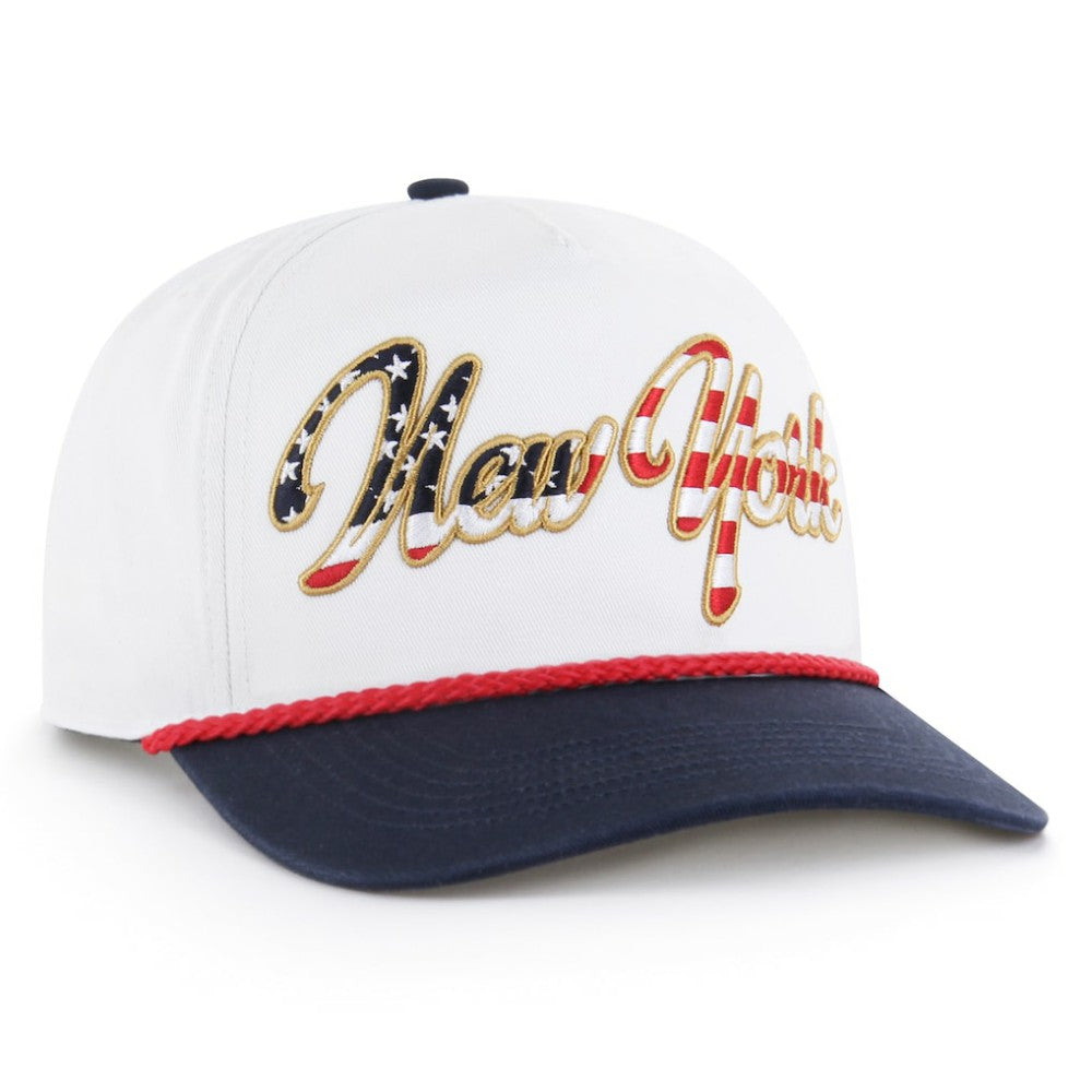 New York Yankees Patriotic Overhand Hitch Adjustable Hat - White | 47 brand