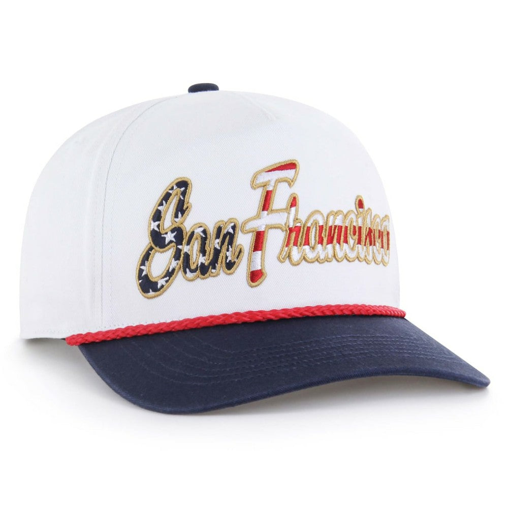 San Francisco Giants Patriotic Overhand Hitch Adjustable Hat - White | 47 brand