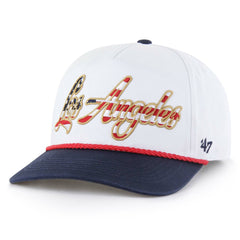 Los Angeles Dodgers Patriotic Overhand Hitch Adjustable Hat - White | 47 brand
