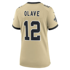 Chris Olave New Orleans Saints Women's Gameday Golds Alternate Game Player Jersey - Gold | Nike online