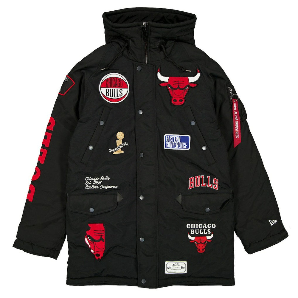Chicago Bulls x Alpha Industries Altitude Mod Full-Snap Parka - Black | New Era cheap
