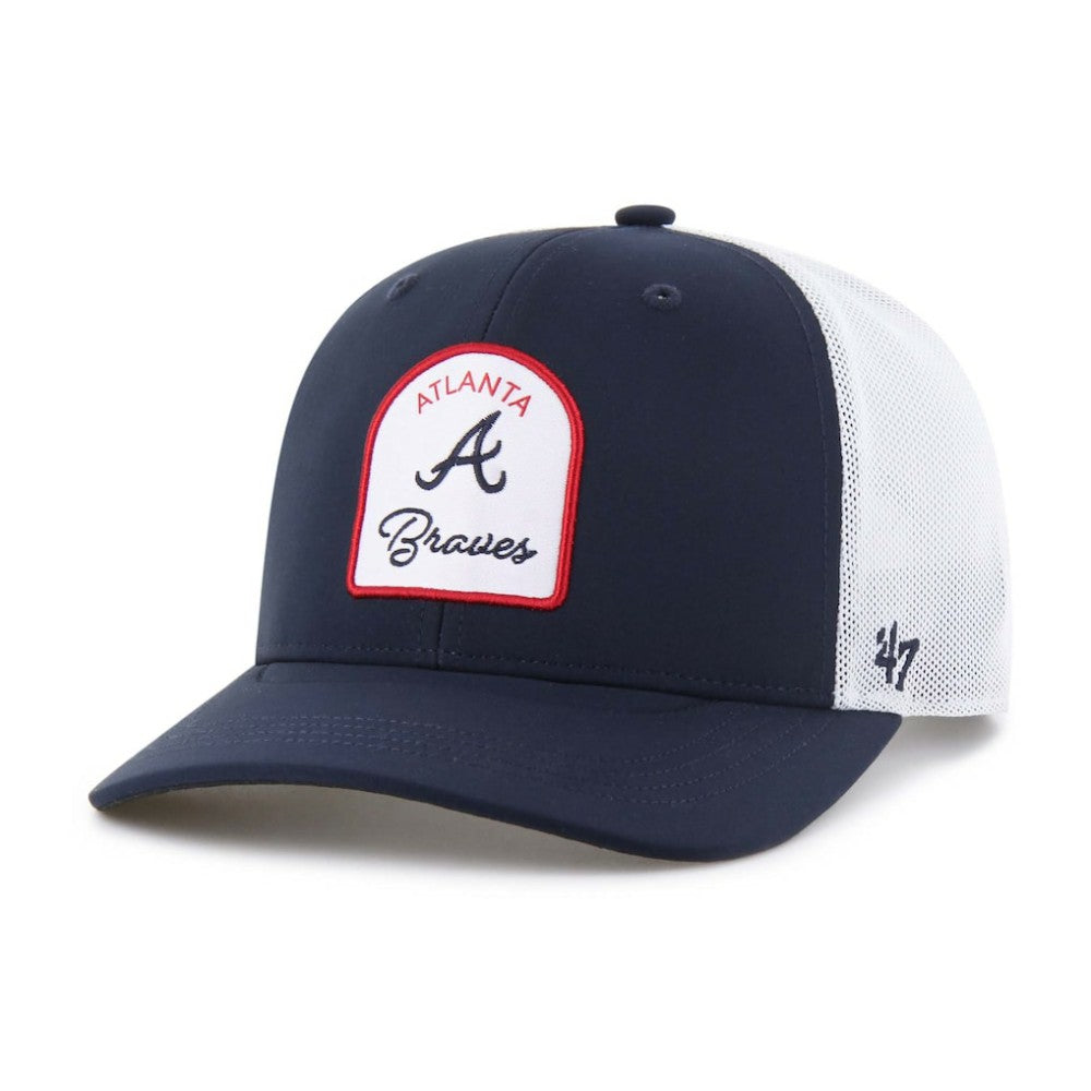 Atlanta Braves Gimmie Golf Trucker Adjustable Hat - Navy | 47 brand
