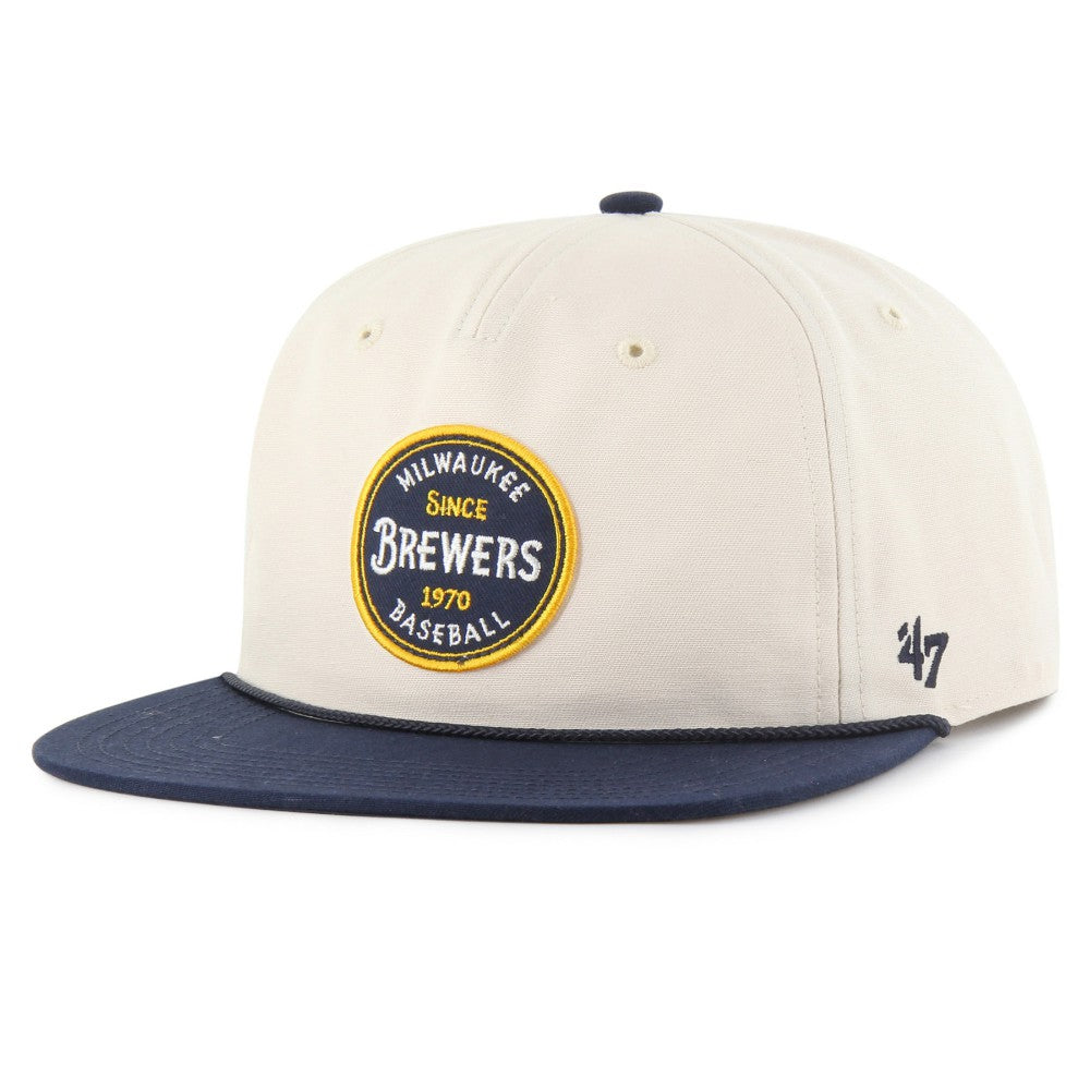 Milwaukee Brewers Payson Captain Adjustable Hat - Natural | 47 brand