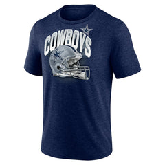 Dallas Cowboys Helmet Tri-Blend T-Shirt - Navy on sale