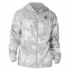 Washington Wizards Camo Flash Challenger Windbreaker Full-Zip Jacket - Gray | Columbia on sale