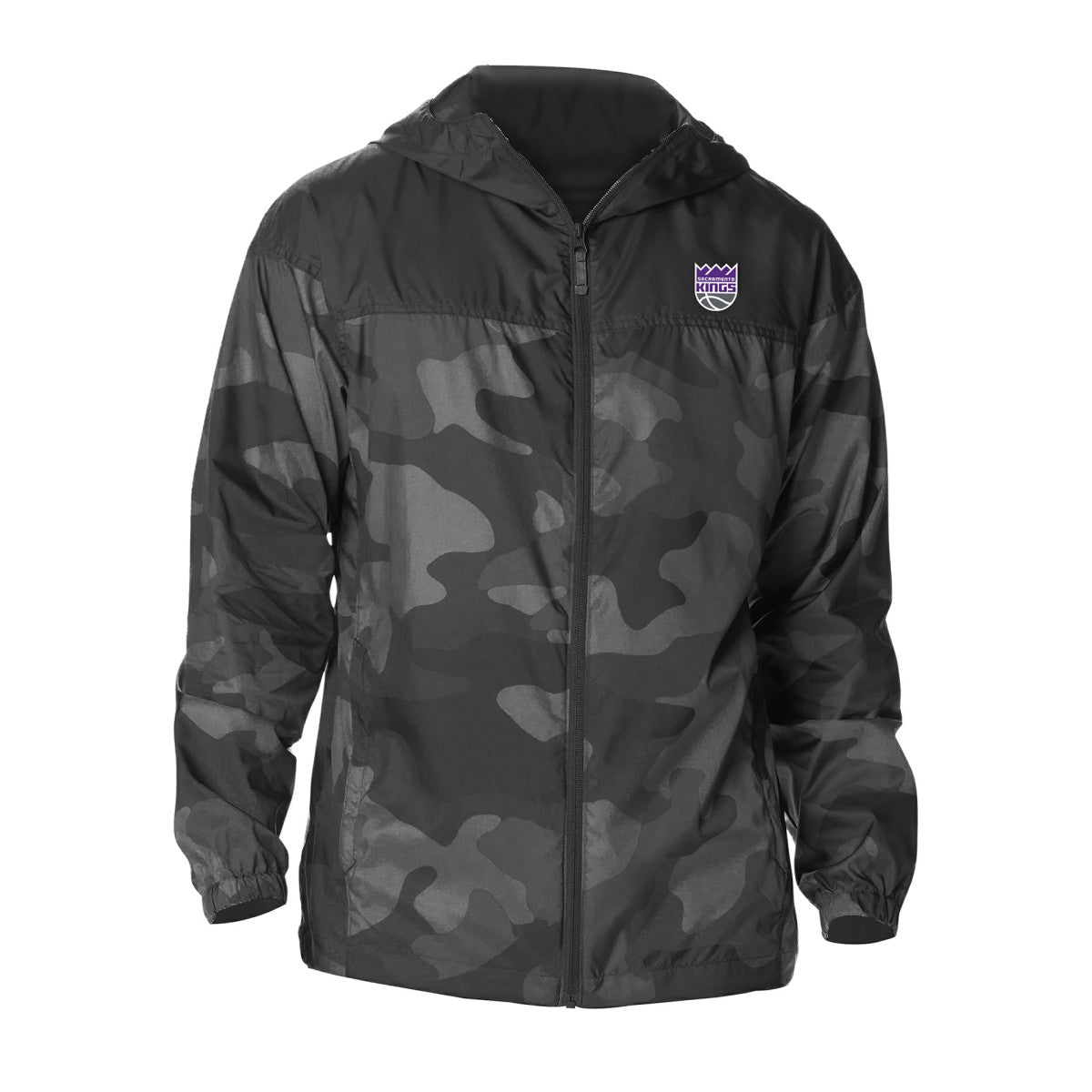 Sacramento Kings Camo Flash Challenger Windbreaker Full-Zip Jacket - Black | Columbia on sale