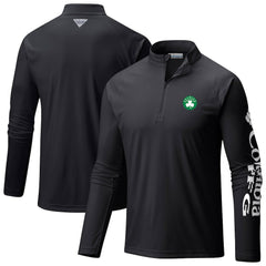 Boston Celtics Terminal Tackle Raglan Omni-Shade Quarter-Zip Jacket - Black | Columbia outlet