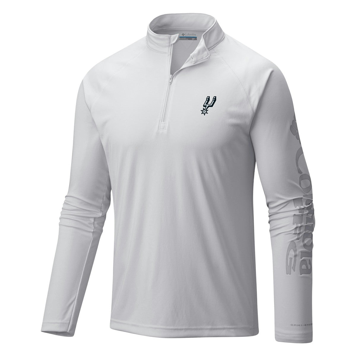 San Antonio Spurs Terminal Tackle Raglan Omni-Shade Quarter-Zip Jacket - White | Columbia online