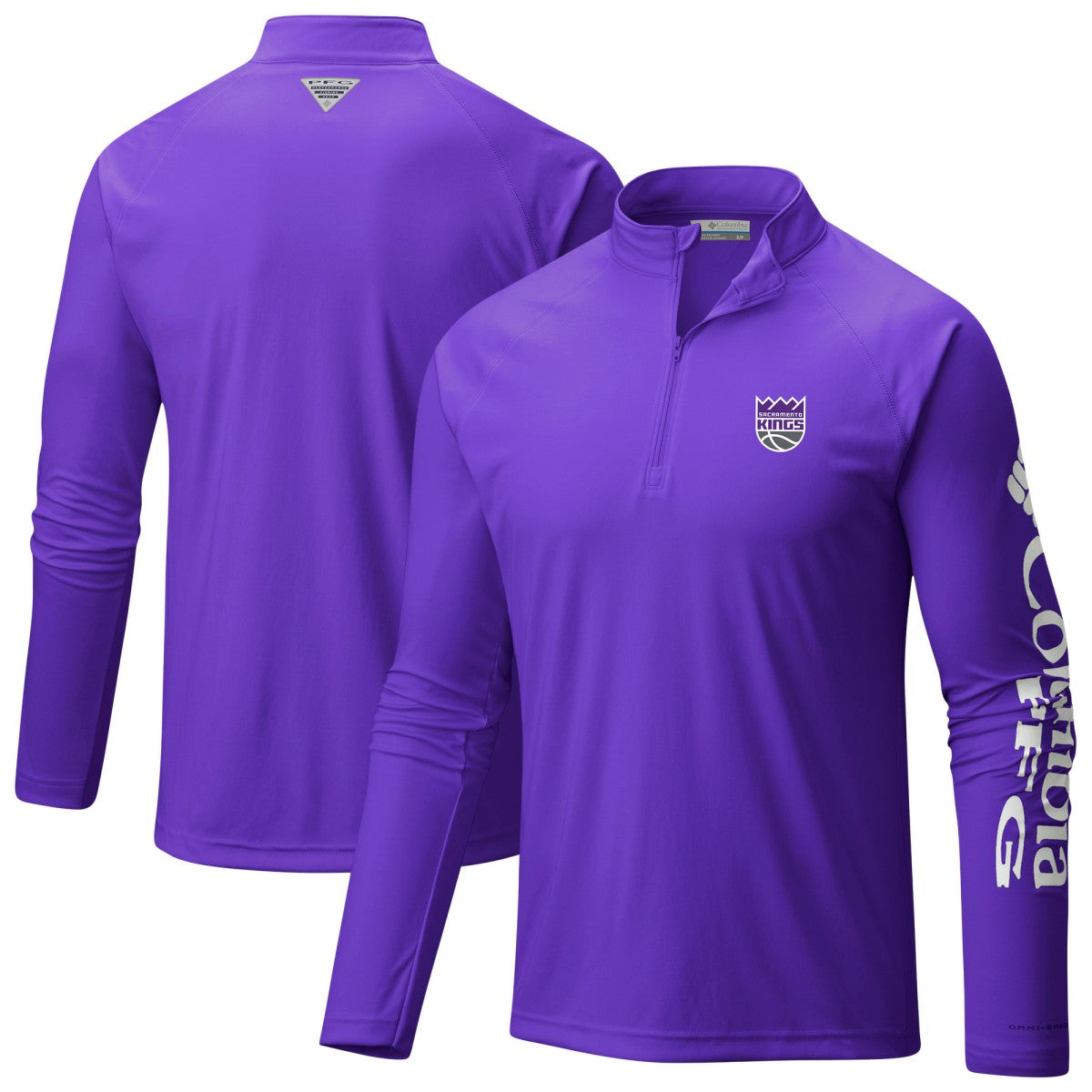 Sacramento Kings Terminal Tackle Raglan Omni-Shade Quarter-Zip Jacket - Purple | Columbia cheap