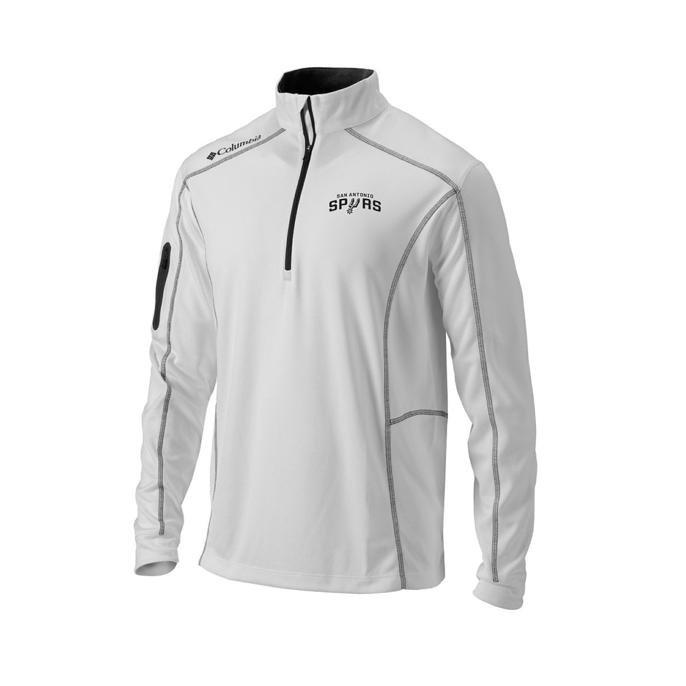 San Antonio Spurs Omni-Wick Shotgun Quarter-Zip Pullover - White | Columbia on sale