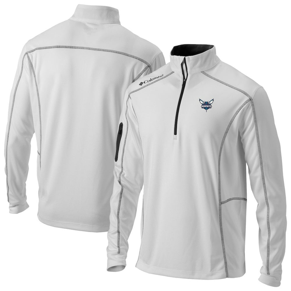 Charlotte Hornets Omni-Wick Shotgun Quarter-Zip Pullover - White | Columbia shop