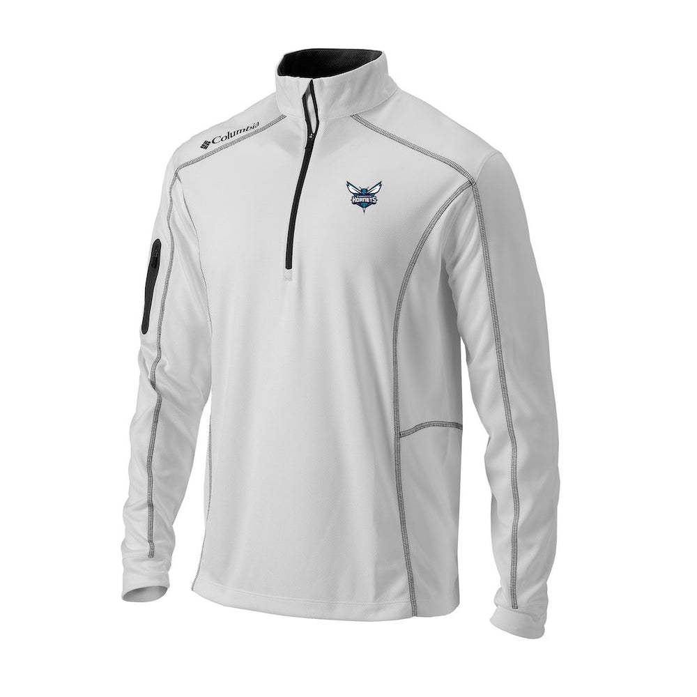 Charlotte Hornets Omni-Wick Shotgun Quarter-Zip Pullover - White | Columbia shop