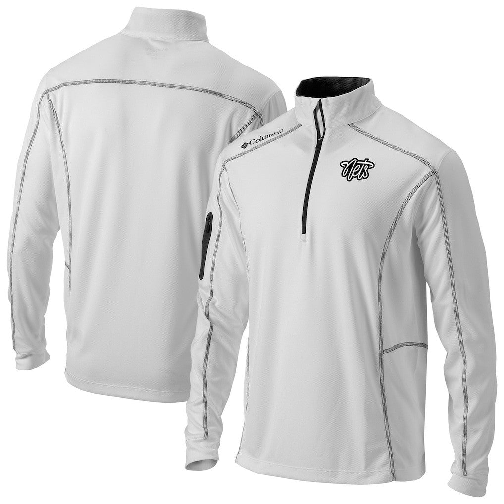 Brooklyn Nets Omni-Wick Shotgun Quarter-Zip Pullover - White | Columbia shop