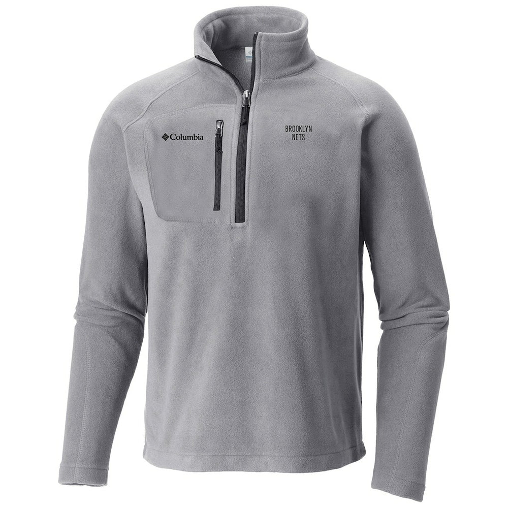 Brooklyn Nets Fast Trek III Half-Zip Fleece Pullover - Gray | Columbia for sale