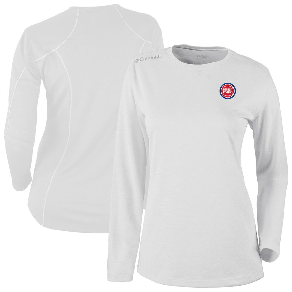 Detroit Pistons Women's Omni-Wick Shotgun Pullover Top sale - White | Columbia for sale