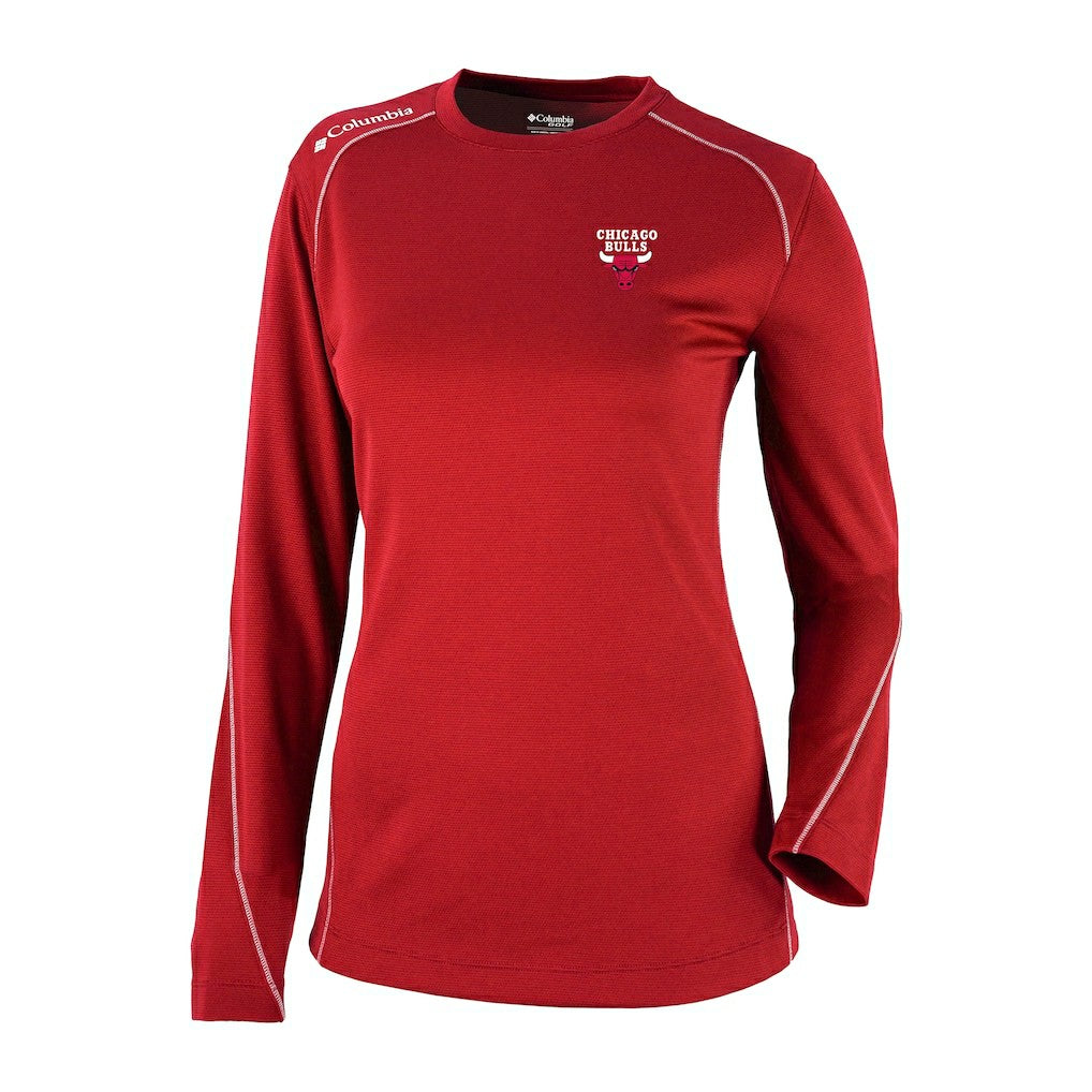 Chicago Bulls Women's Omni-Wick Shotgun Pullover Top - Red | Columbia shop