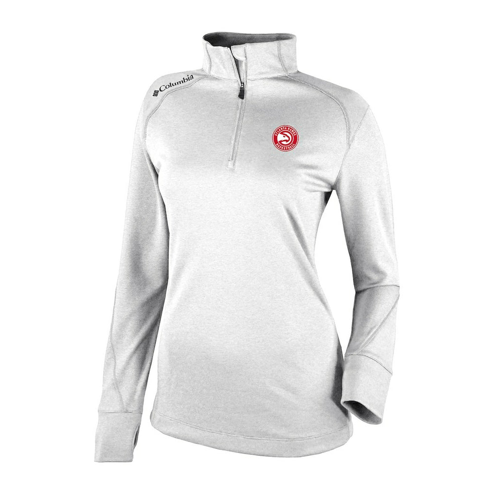 Atlanta Hawks Women's Omni-Wick Shotgun 2.0 Quarter-Zip Pullover Top - White | Columbia sale