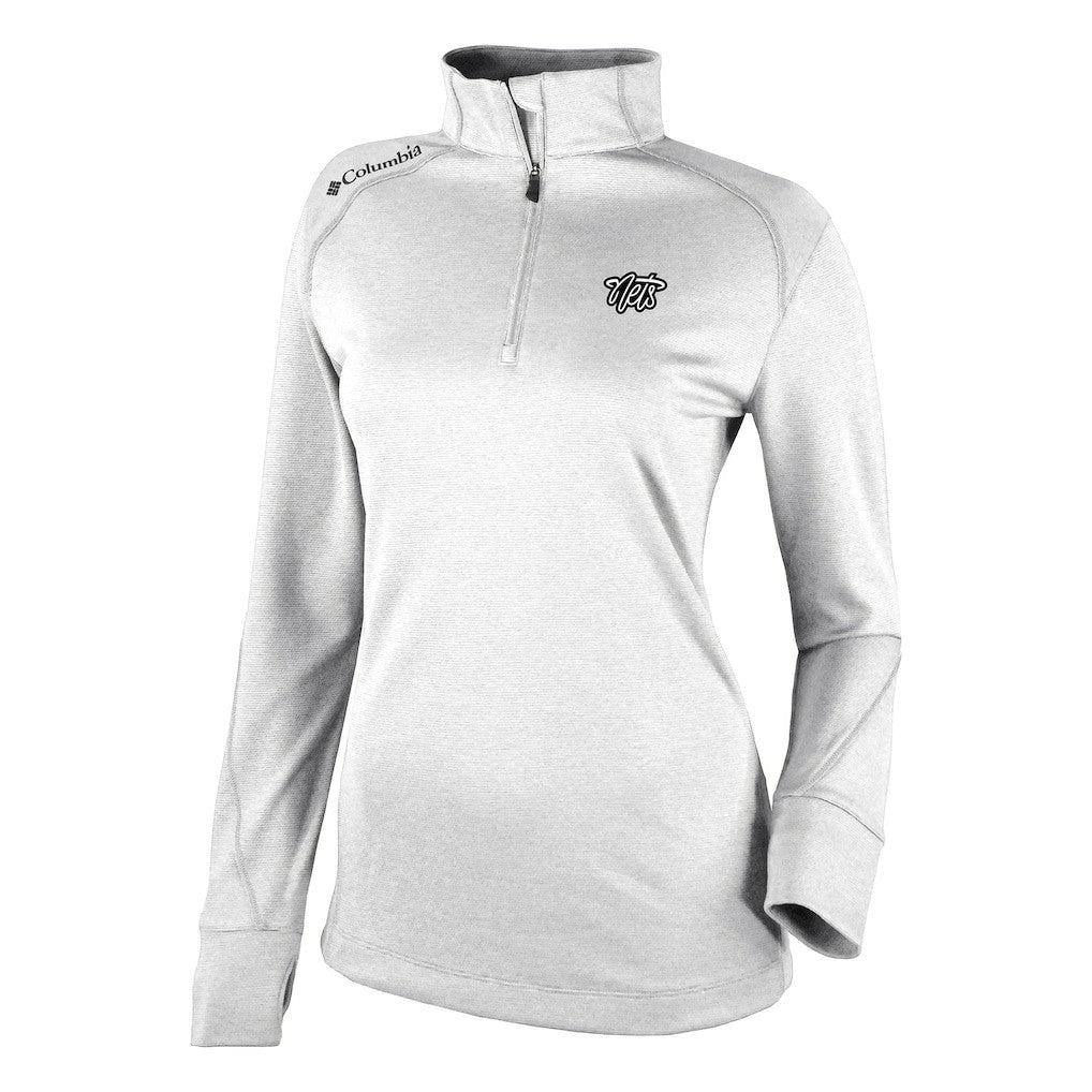 Brooklyn Nets Women's Omni-Wick Shotgun 2.0 Quarter-Zip Pullover Top - White | Columbia cheap