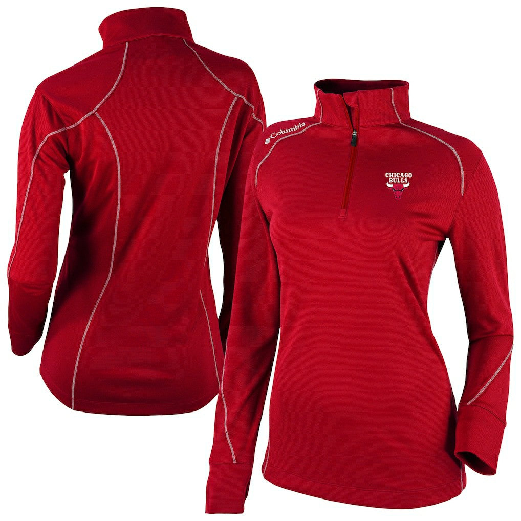Chicago Bulls Women's Omni-Wick Shotgun 2.0 Quarter-Zip Pullover Top - Red | Columbia for sale
