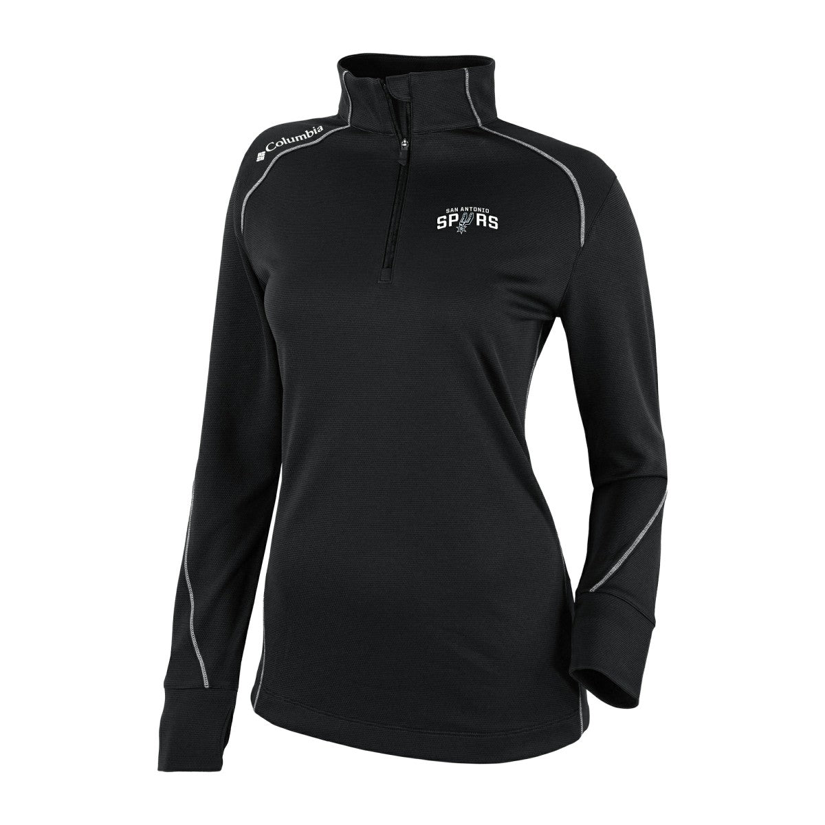 San Antonio Spurs Women's Omni-Wick Shotgun 2.0 Quarter-Zip Pullover Top - Black | Columbia cheap