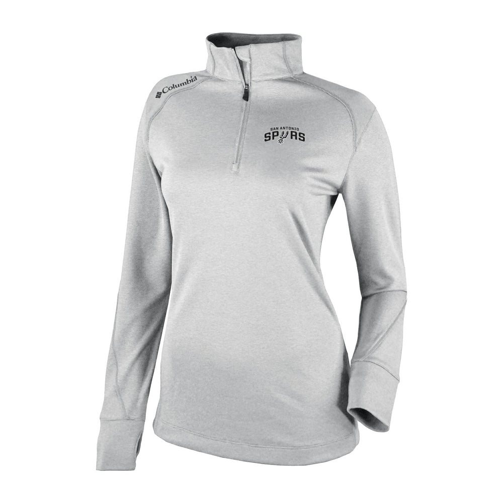 San Antonio Spurs Women's Omni-Wick Shotgun 2.0 Quarter-Zip Pullover Top - Heather Gray | Columbia outlet
