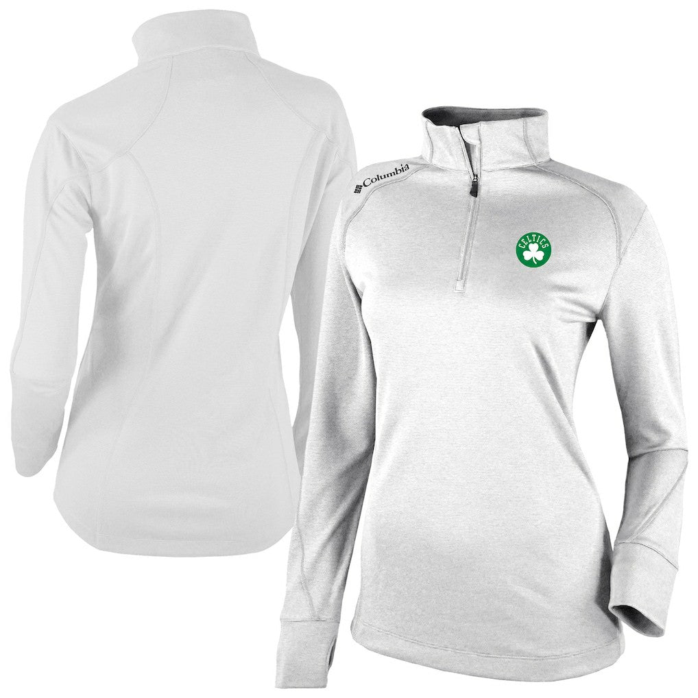 Boston Celtics Women's Omni-Wick Shotgun 2.0 Quarter-Zip Pullover Top - White | Columbia cheap