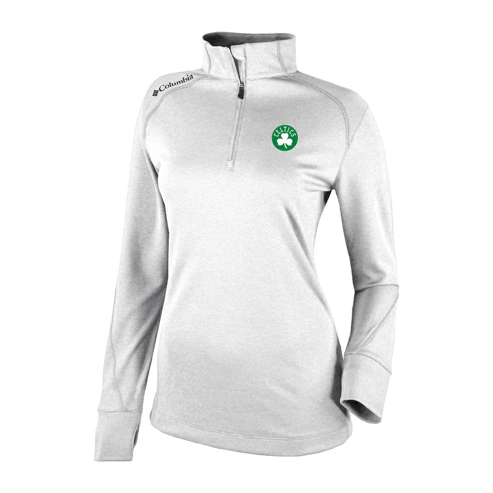 Boston Celtics Women's Omni-Wick Shotgun 2.0 Quarter-Zip Pullover Top - White | Columbia cheap