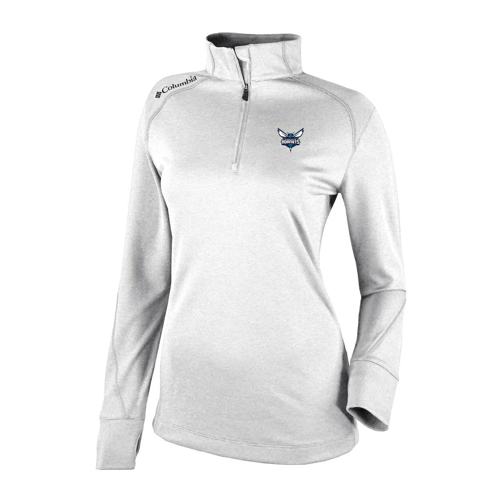 Charlotte Hornets Women's Omni-Wick Shotgun 2.0 Quarter-Zip Pullover Top - White | Columbia shop