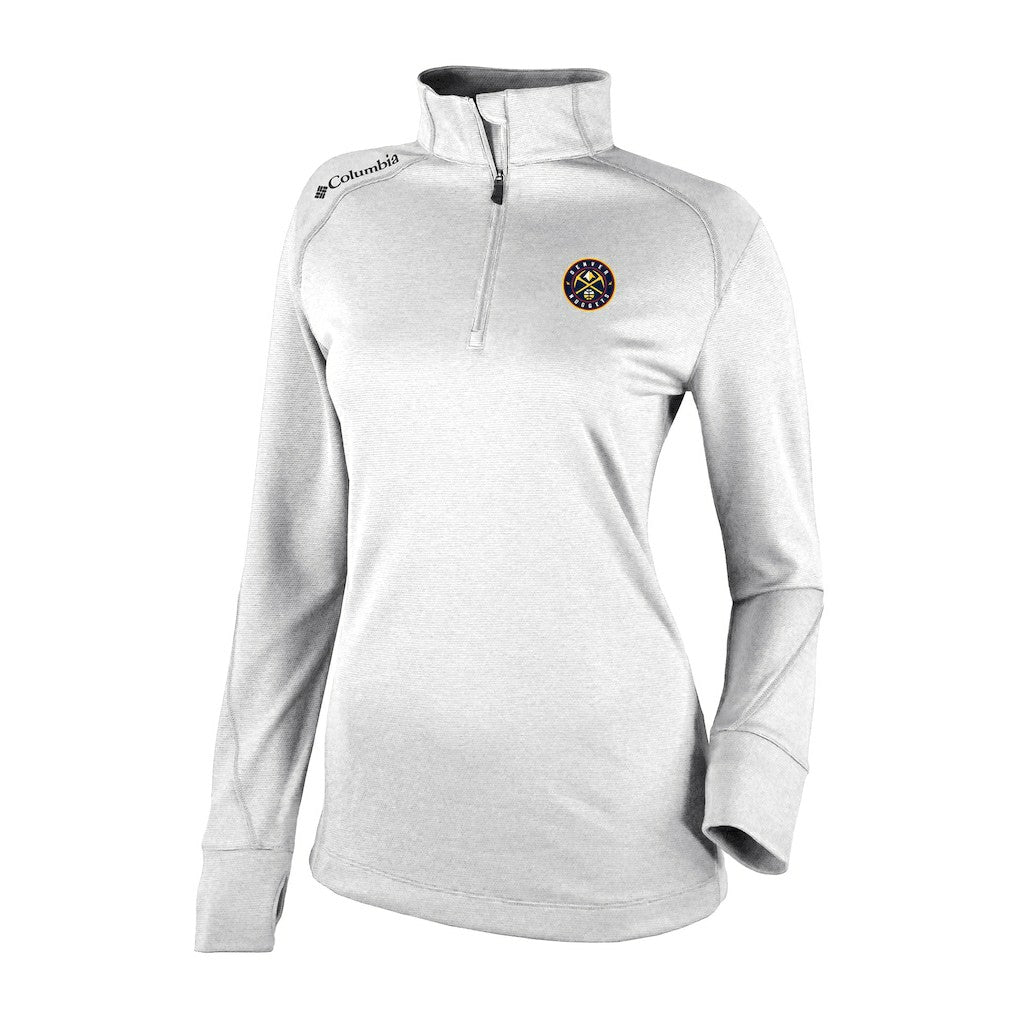 Denver Nuggets Women's Omni-Wick Shotgun 2.0 Quarter-Zip Pullover Top sale - White | Columbia sale