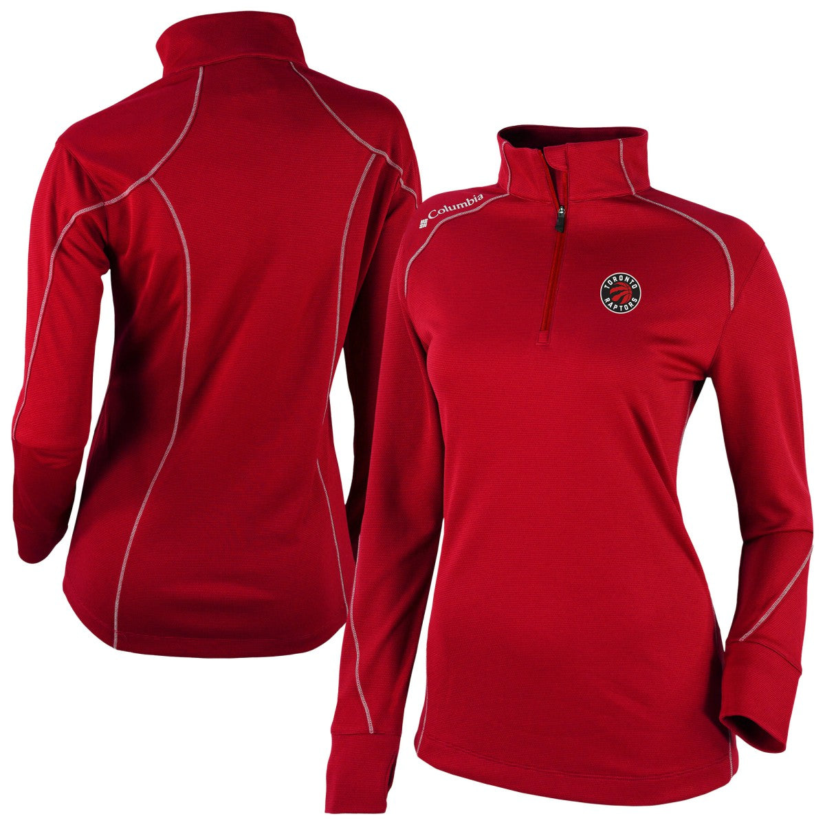 Toronto Raptors Women's Omni-Wick Shotgun 2.0 Quarter-Zip Pullover Top - Red | Columbia cheap