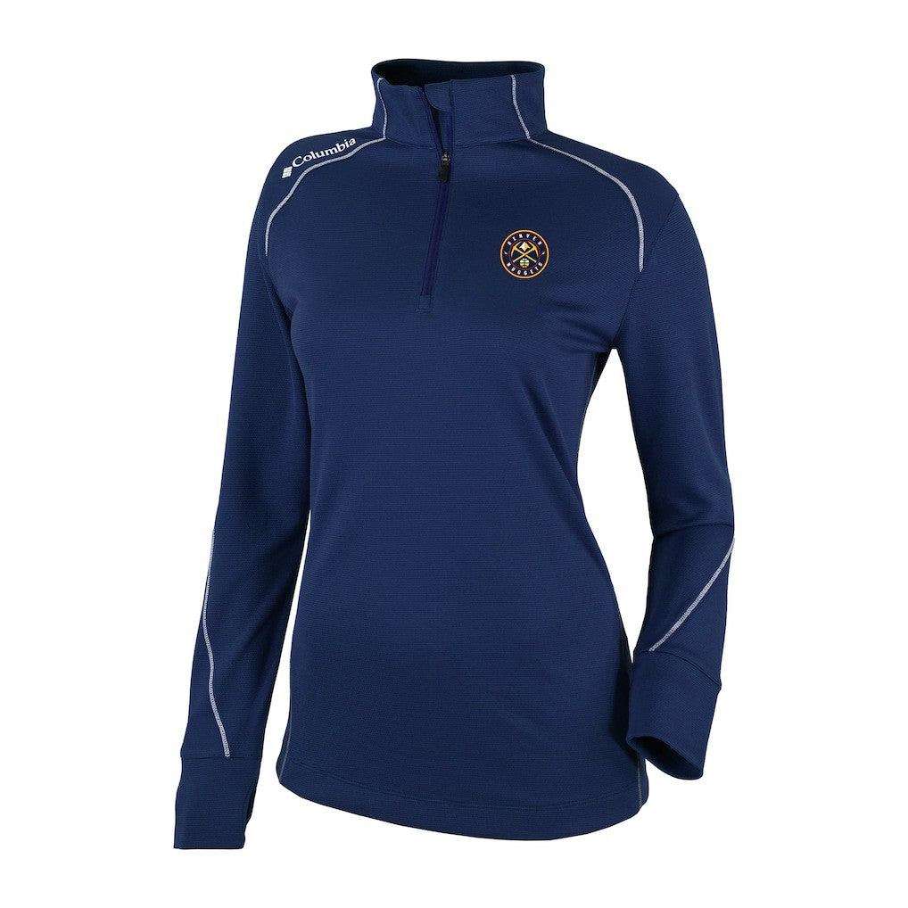 Denver Nuggets Women's Omni-Wick Shotgun 2.0 Quarter-Zip Pullover Top sale - Navy | Columbia cheap