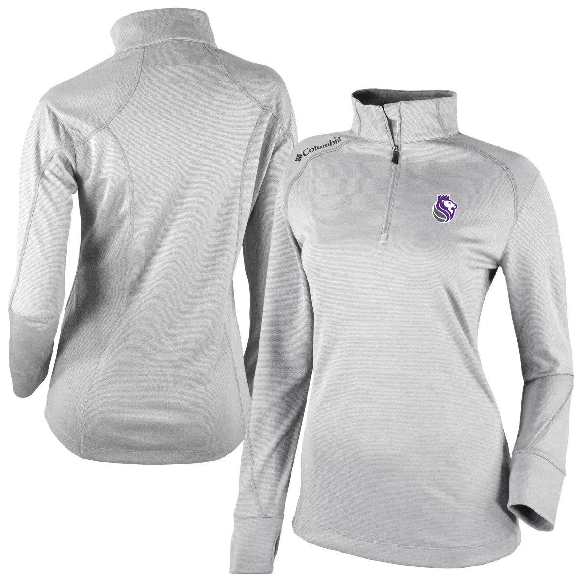 Sacramento Kings Women's Omni-Wick Shotgun 2.0 Quarter-Zip Pullover Top - Heather Gray | Columbia online