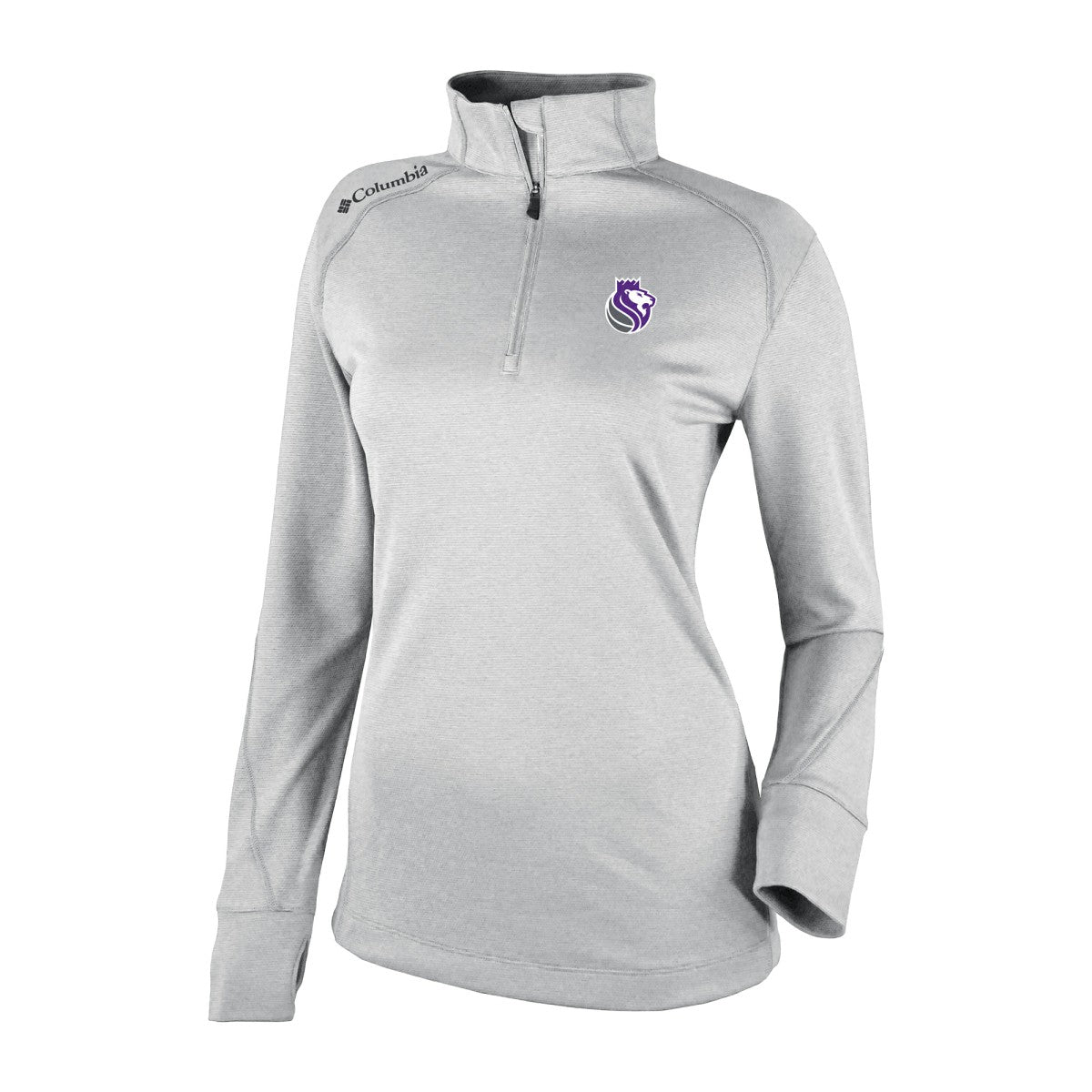 Sacramento Kings Women's Omni-Wick Shotgun 2.0 Quarter-Zip Pullover Top - Heather Gray | Columbia online