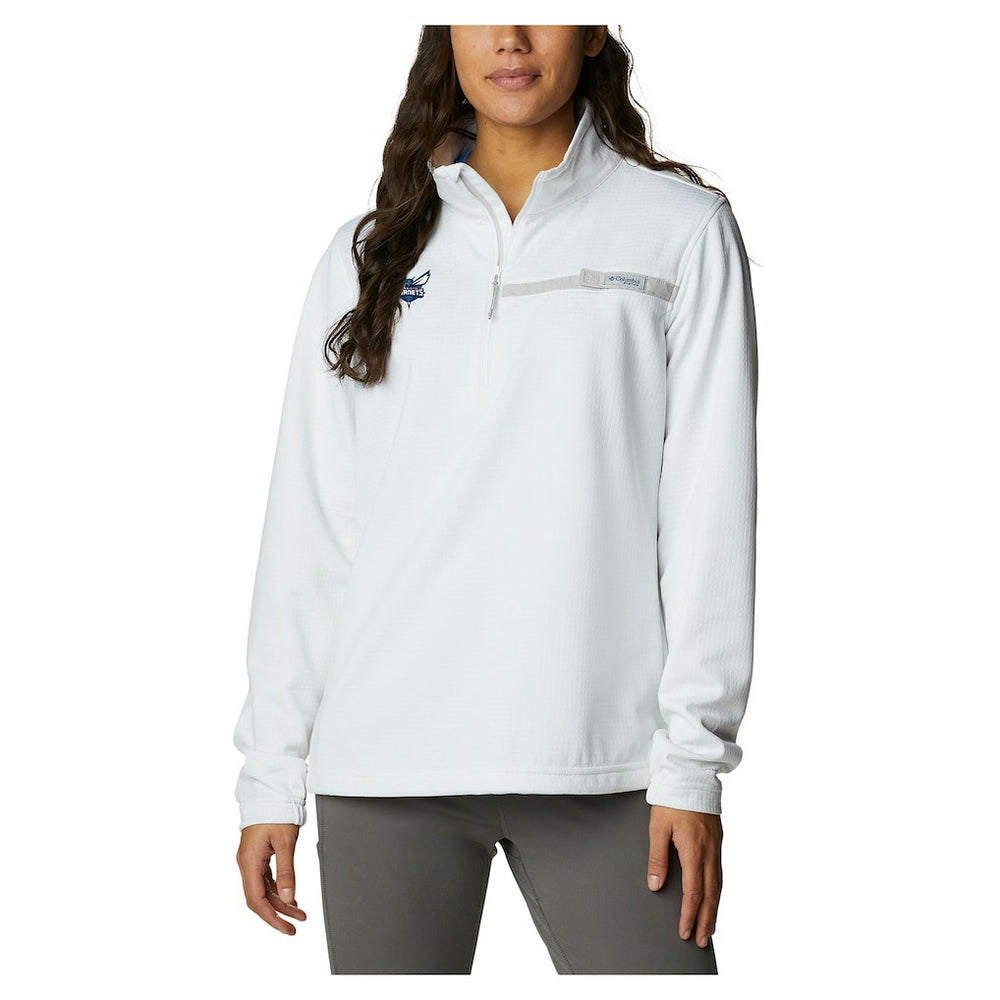 Charlotte Hornets Women's Skiff Guide Fleece Pullover Top - White | Columbia discount