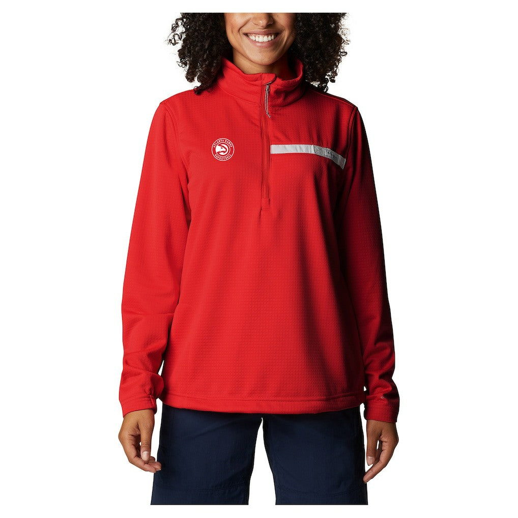 Atlanta Hawks Women's Skiff Guide Fleece Pullover Top - Red | Columbia cheap