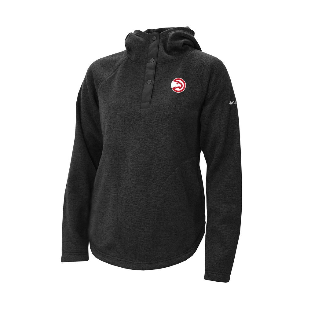Atlanta Hawks Women's Sweater Weather Quarter-Snap Hoodie - Black | Columbia for sale