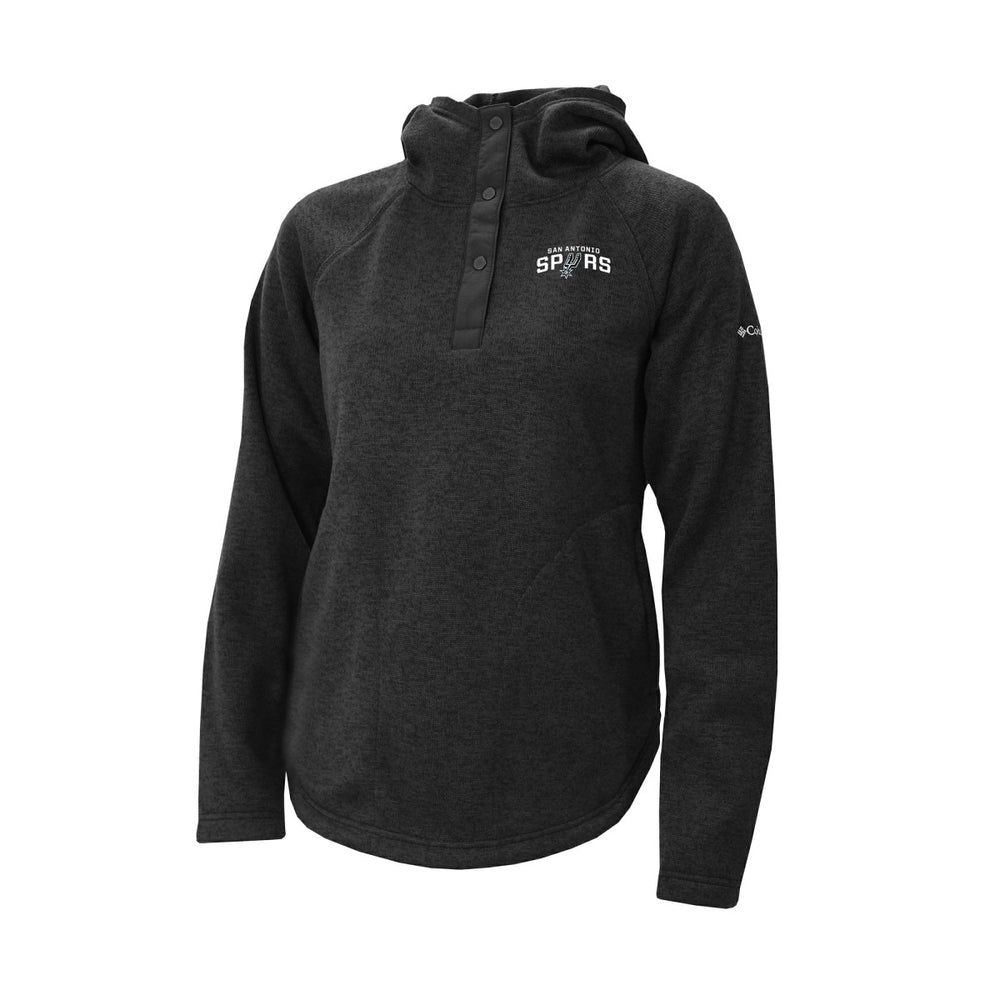 San Antonio Spurs Women's Sweater Weather Quarter-Snap Hoodie - Black | Columbia outlet