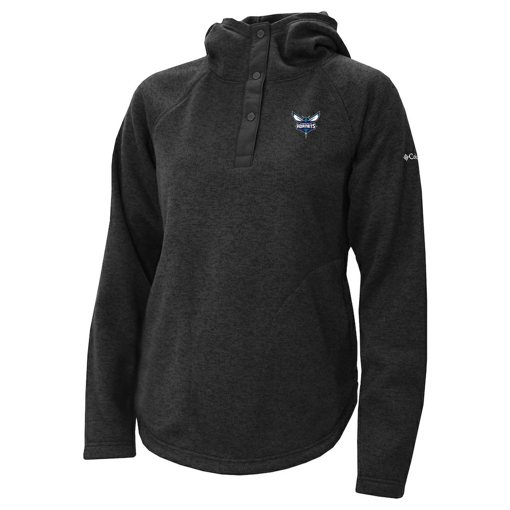 Charlotte Hornets Women's Sweater Weather Quarter-Snap Hoodie - Black | Columbia on sale