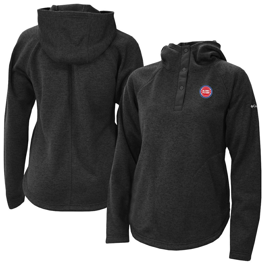Detroit Pistons Women's Sweater Weather Quarter-Snap Hoodie sale - Black | Columbia on sale