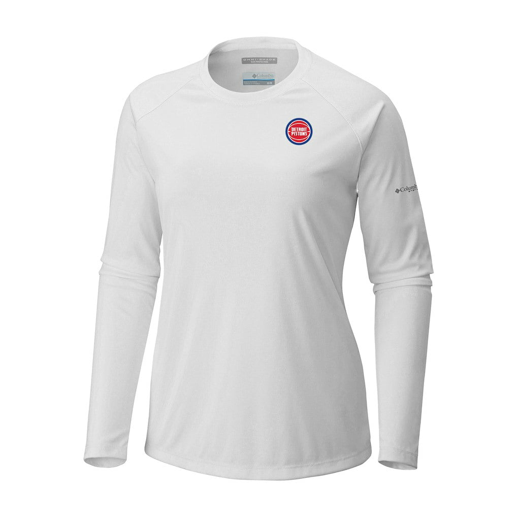 Detroit Pistons Women's Tidal Tee II Long Sleeve T-Shirt sale - White | Columbia discount