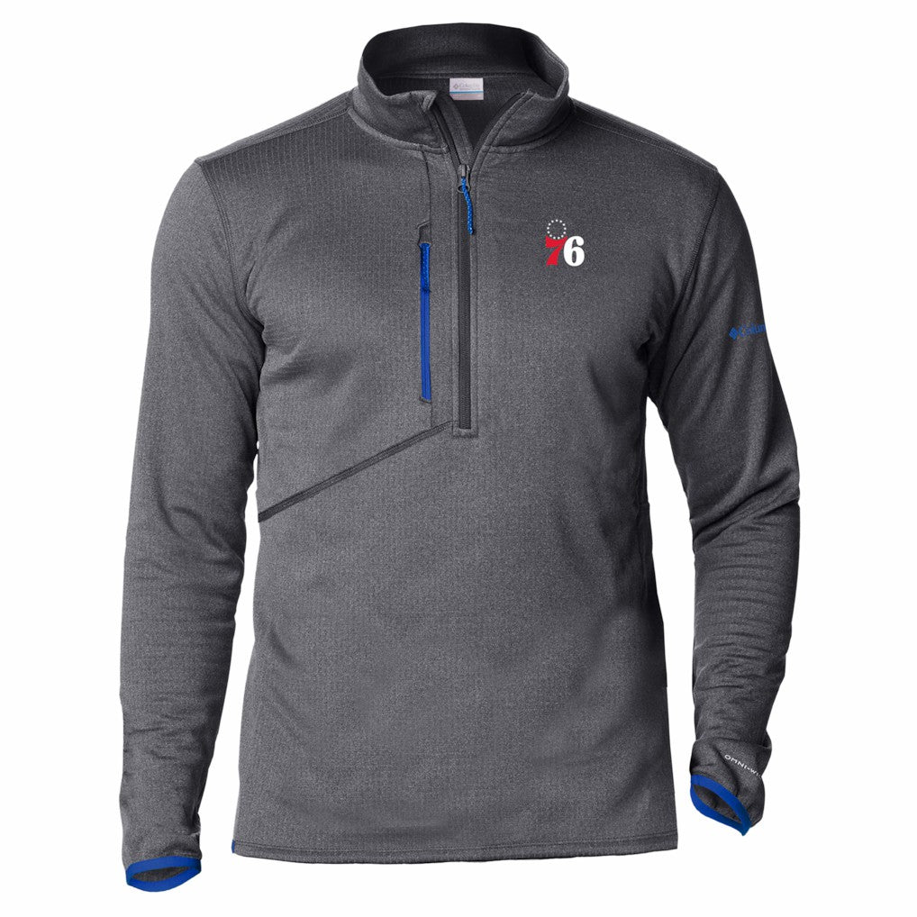 Philadelphia 76ers Park View Fleece Half-Zip Top - Blue | Columbia shop