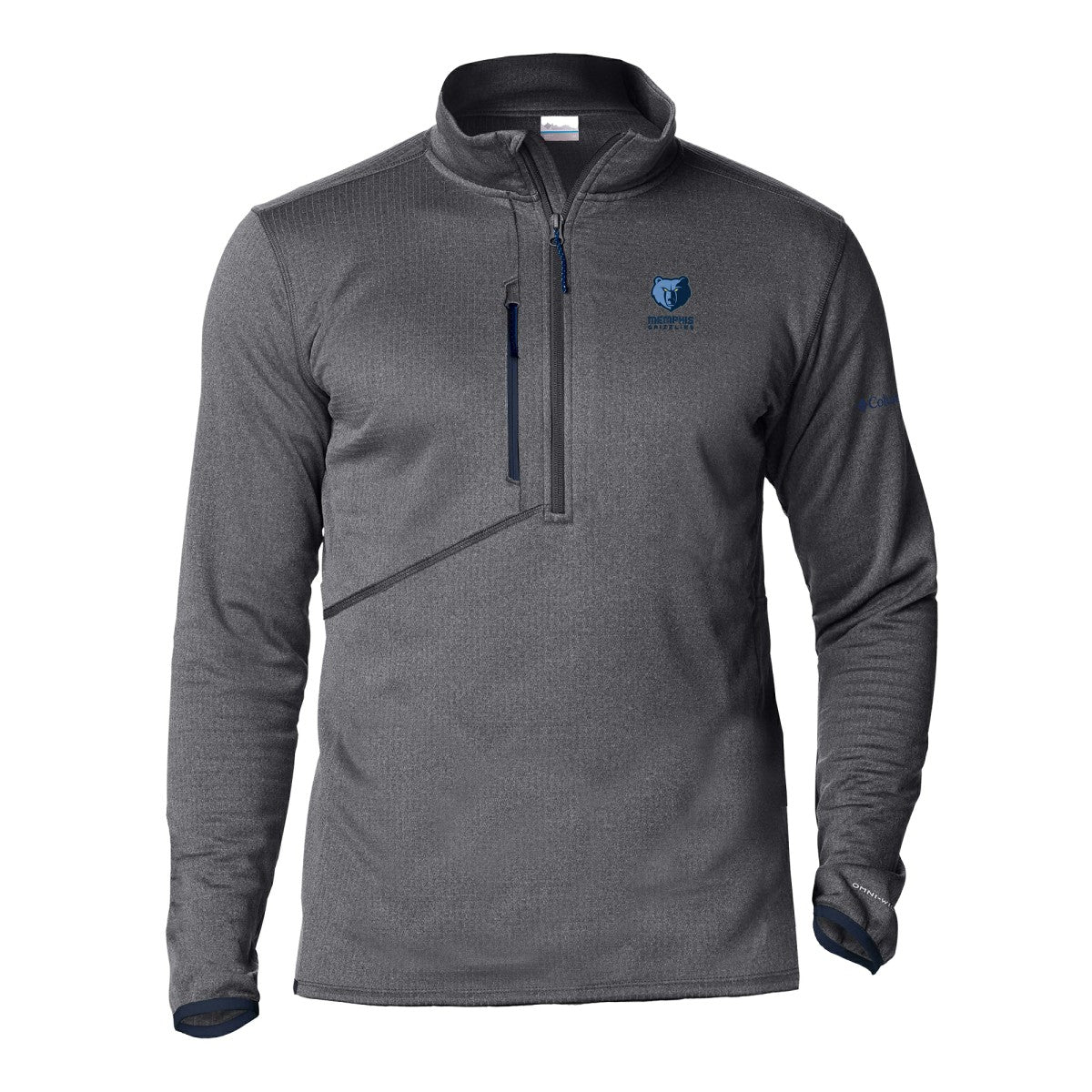 Memphis Grizzlies Park View Fleece Half-Zip Top - Gray | Columbia on sale