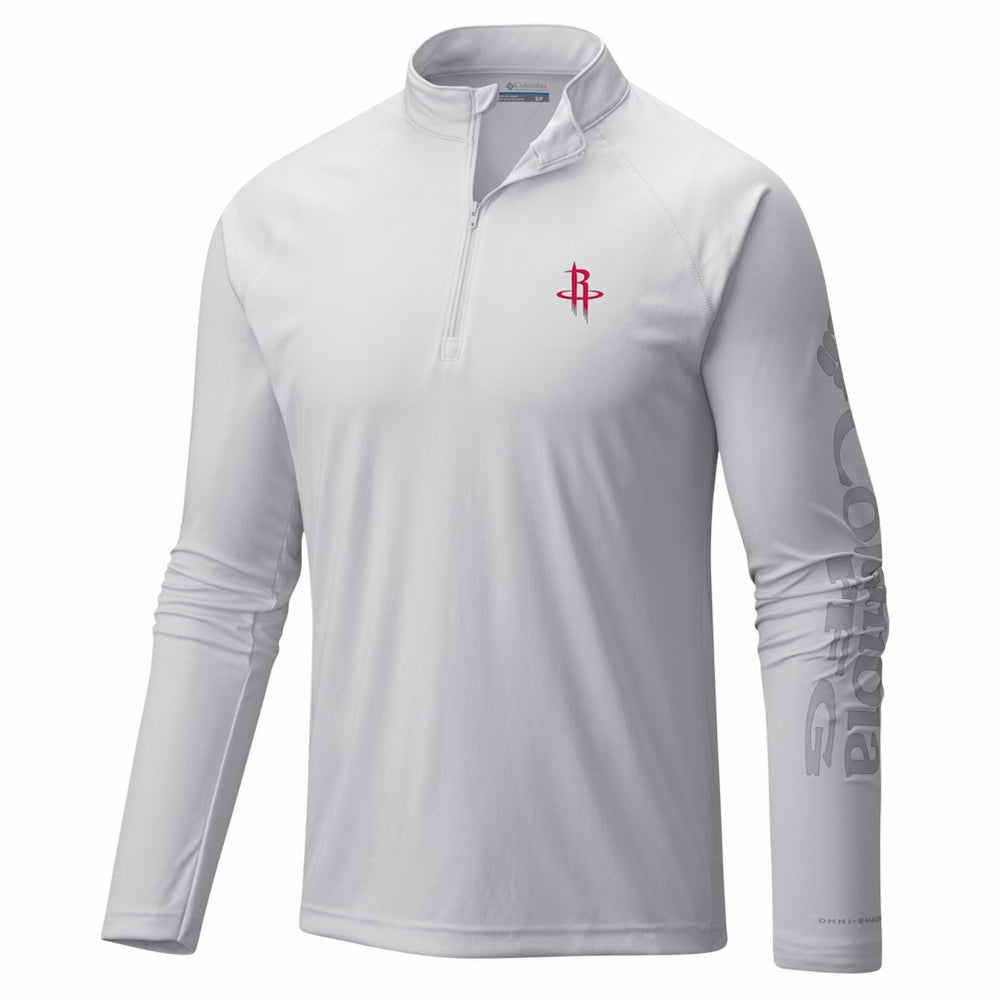 Houston Rockets PFG Terminal Tackle Quarter-Zip Top sale - White | Columbia online