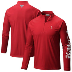 Houston Rockets PFG Terminal Tackle Quarter-Zip Top sale - Red | Columbia online