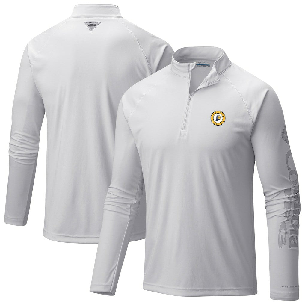 Indiana Pacers PFG Terminal Tackle Quarter-Zip Top - White | Columbia cheap