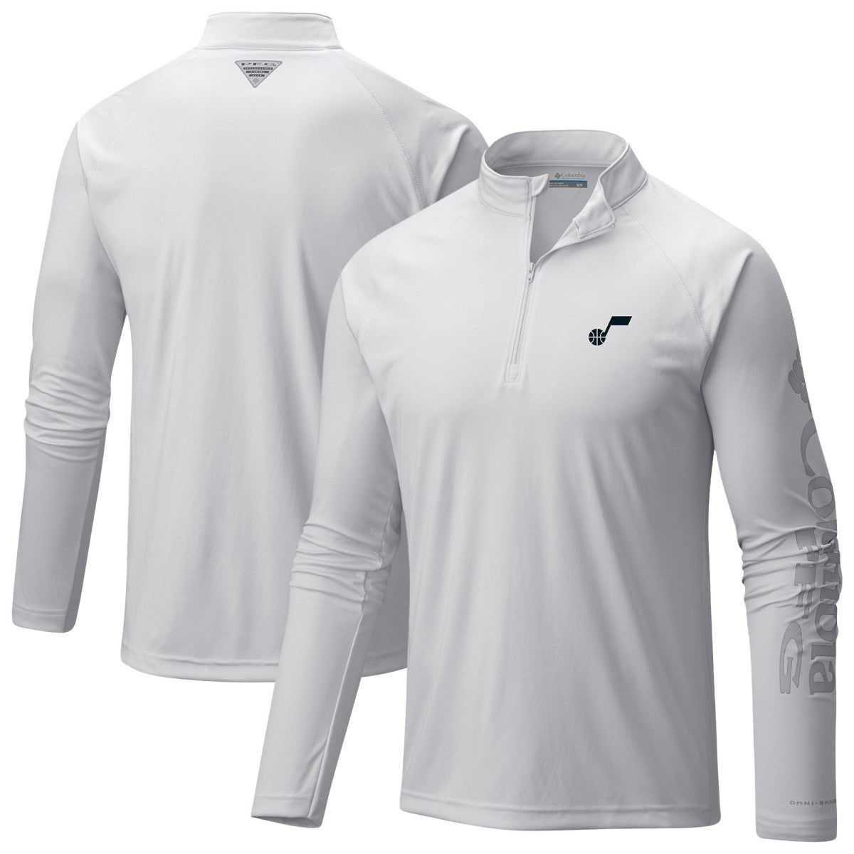 Utah Jazz PFG Terminal Tackle Quarter-Zip Top - White | Columbia outlet