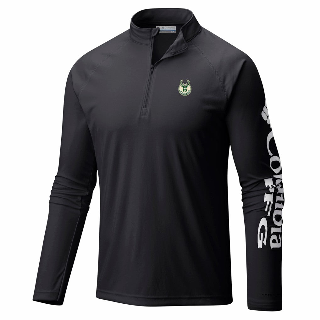 Milwaukee Bucks PFG Terminal Tackle Quarter-Zip Top - Black | Columbia shop