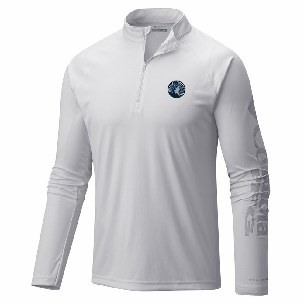 Minnesota Timberwolves PFG Terminal Tackle Quarter-Zip Top - White | Columbia sale