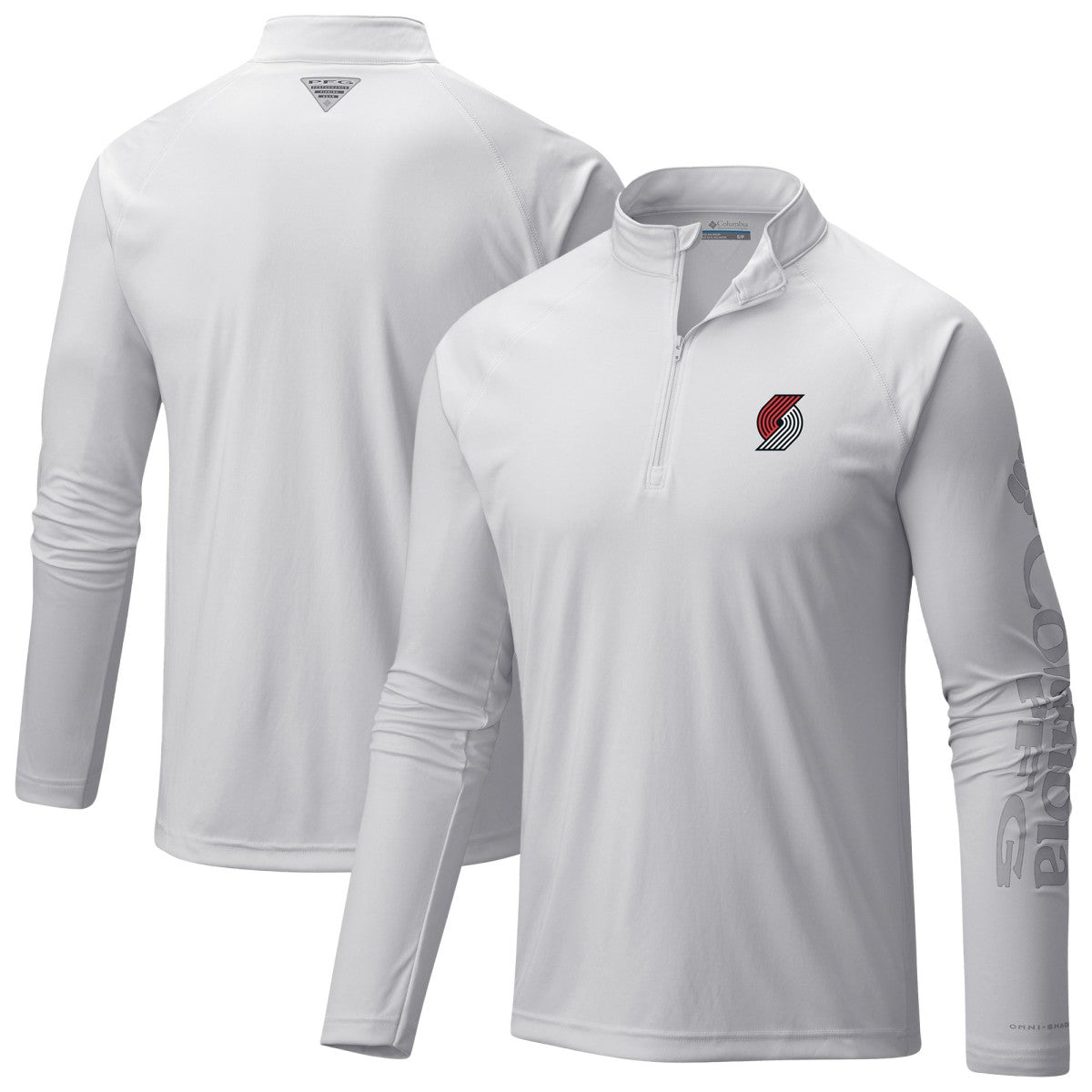 Portland Trail Blazers PFG Terminal Tackle Quarter-Zip Top - White | Columbia outlet